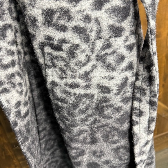 Tracy Reese New York Leopard Print Faux Fur Wool Blend Coat Size S - Picture 5 of 12